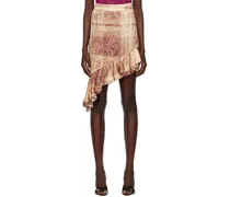 Brown Paisley Miniskirt
