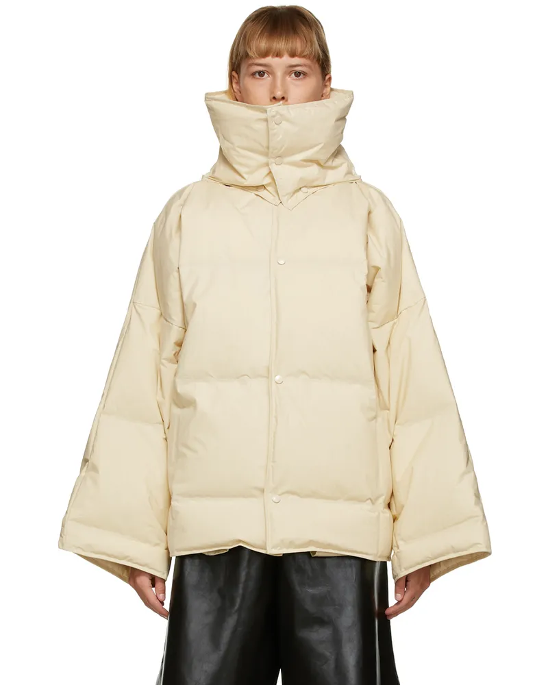 Bottega Veneta Off-White Down Puffer Coat 9217