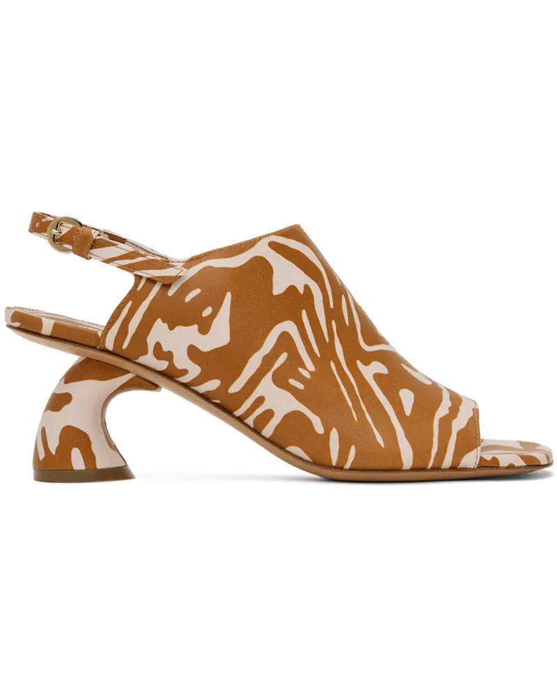 Dries van Noten Tan Open Toe Heeled Sandals 712