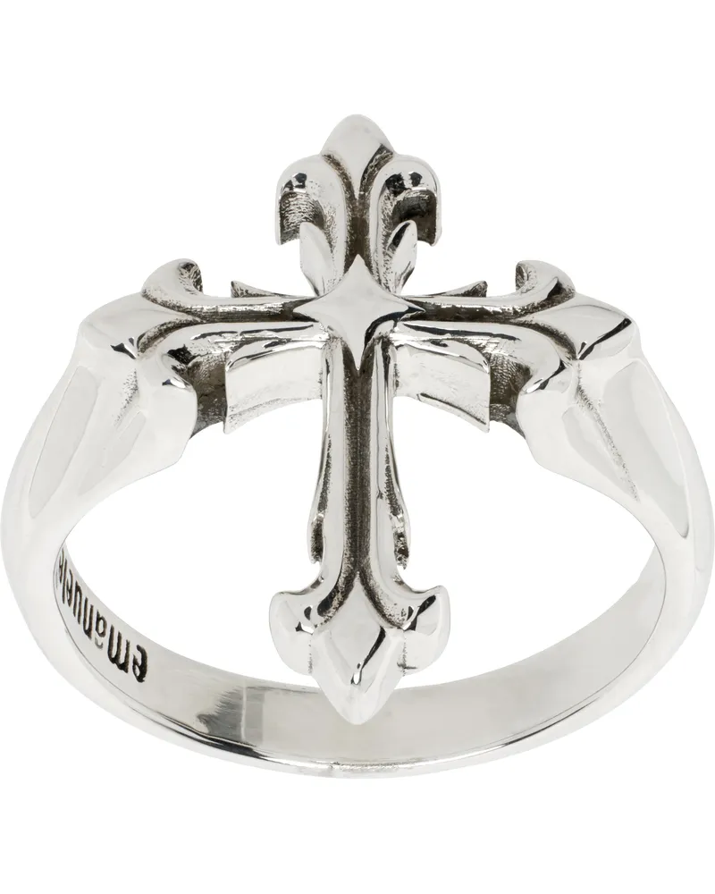 Emanuele Bicocchi Silver Fleury Cross Ring Silver