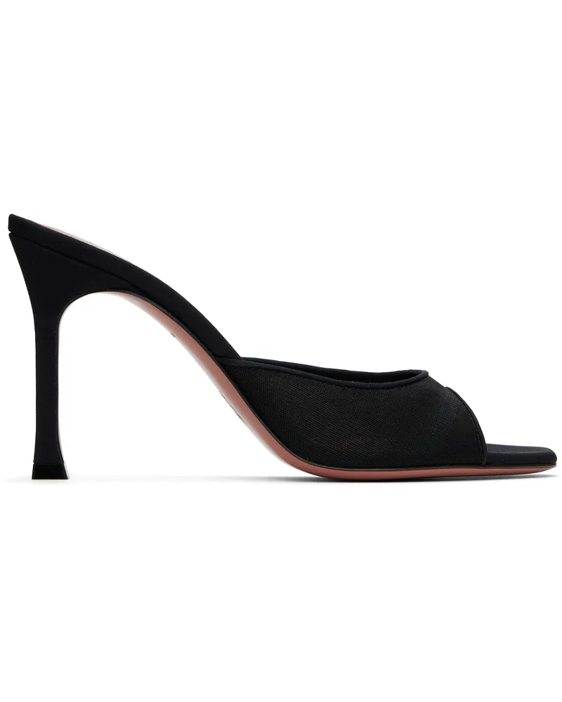Amina Muaddi Black Alexa Mesh Slipper 95 Heeled Sandals Mesh