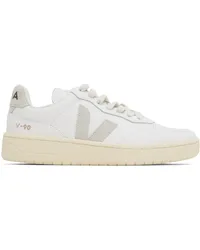 VEJA White & Gray V-90 Leather Sneakers Xtra