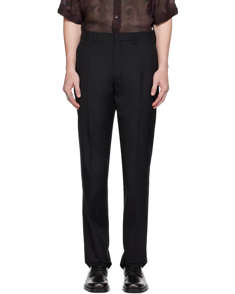 Dries van Noten Black Pleat Trousers 900
