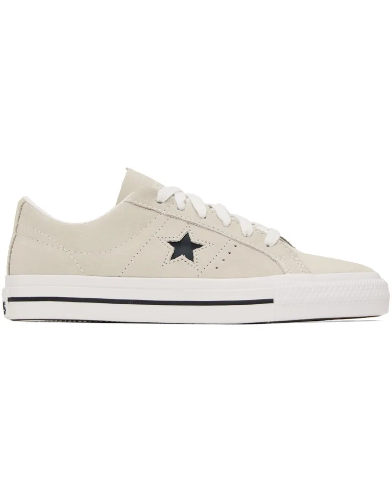 Converse Beige One Star Pro Low Sneakers Egret