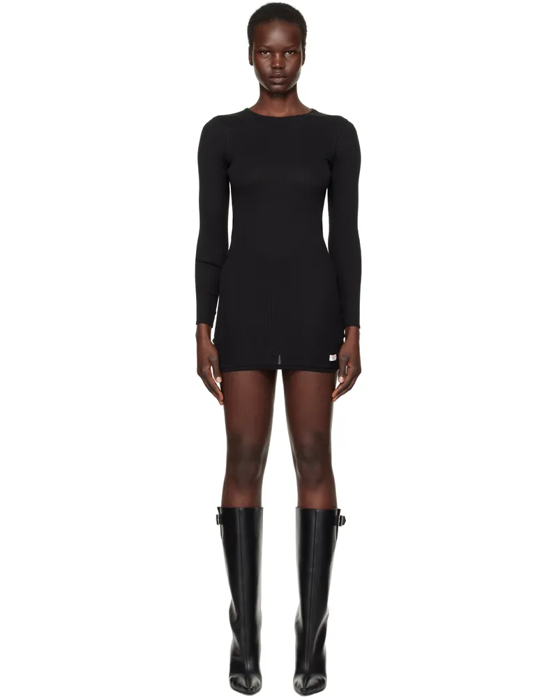 Alexander Wang Black Long Sleeve Loungewear Minidress 001
