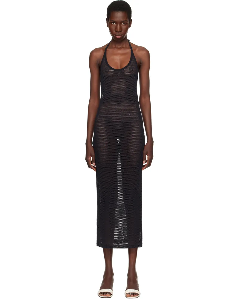 Courrèges Black Holistic Mesh Maxi Dress 9999
