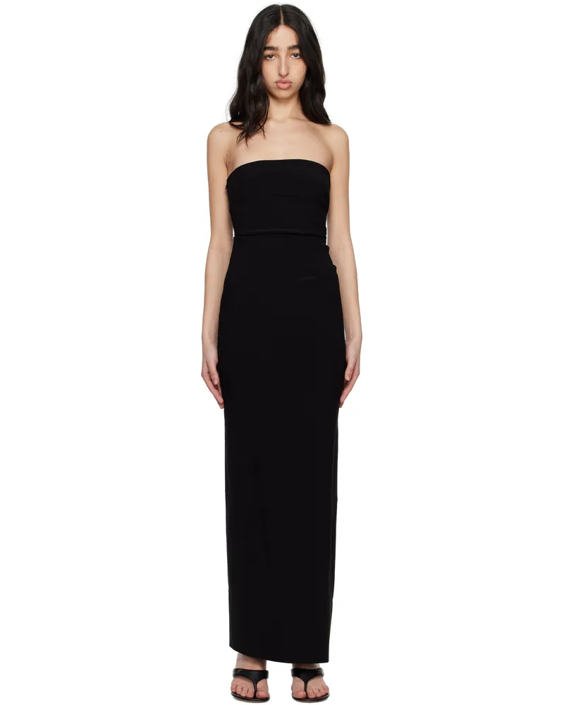 bec & bridge Black Reina Strapless Maxi Dress Black