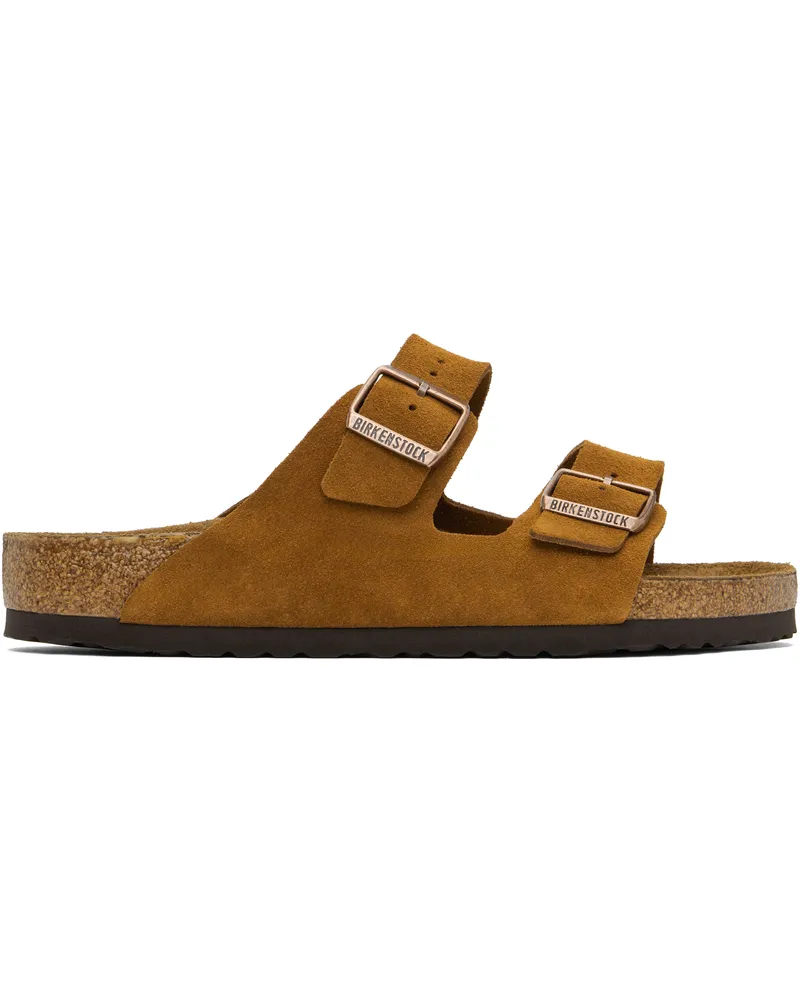 Birkenstock Tan Regular Arizona Soft Footbed Sandals Mink