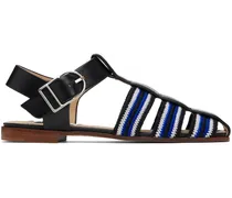 Black & Blue Calla Sandals