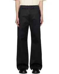 Taiga Takahashi Black Lot.209 Buckle-Backed Trousers Black