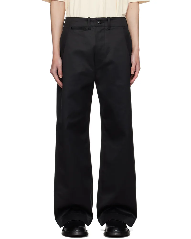 Taiga Takahashi Black Lot.209 Buckle-Backed Trousers Black