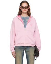 Acne Studios Pink Bow Logo Hoodie Bpbubble