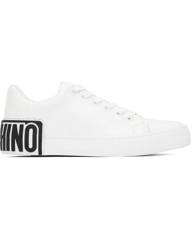 Moschino White Maxi Logo Sneakers White