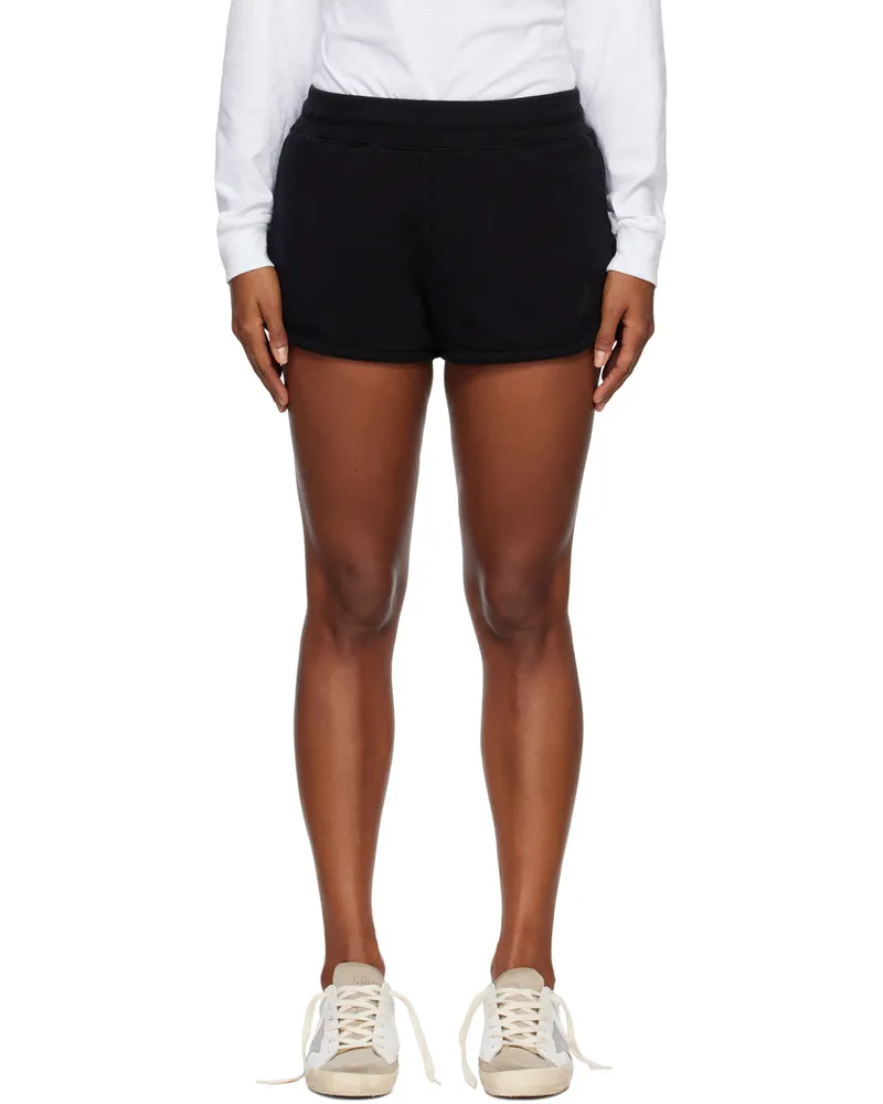 Golden Goose Black Graphic Shorts 90100