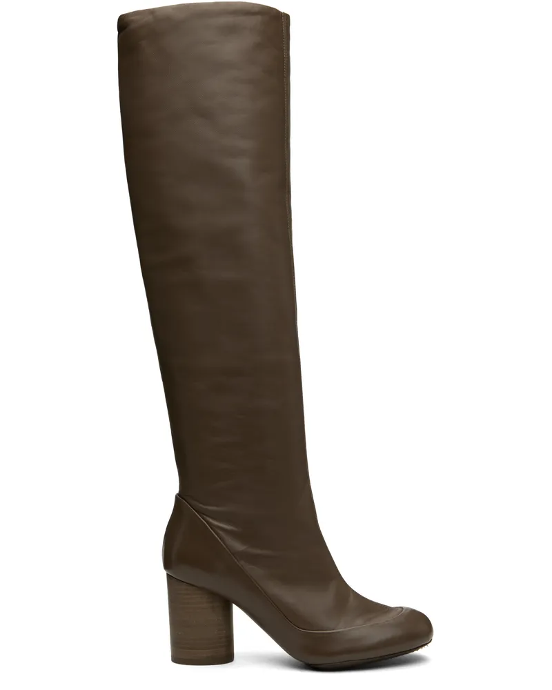 Christophe Lemaire Taupe Glove Tall Boots Br437