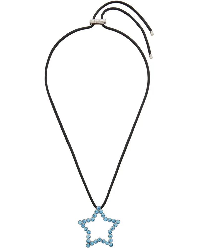 SafSafu SSENSE Exclusive Black & Blue Star Necklace Blue
