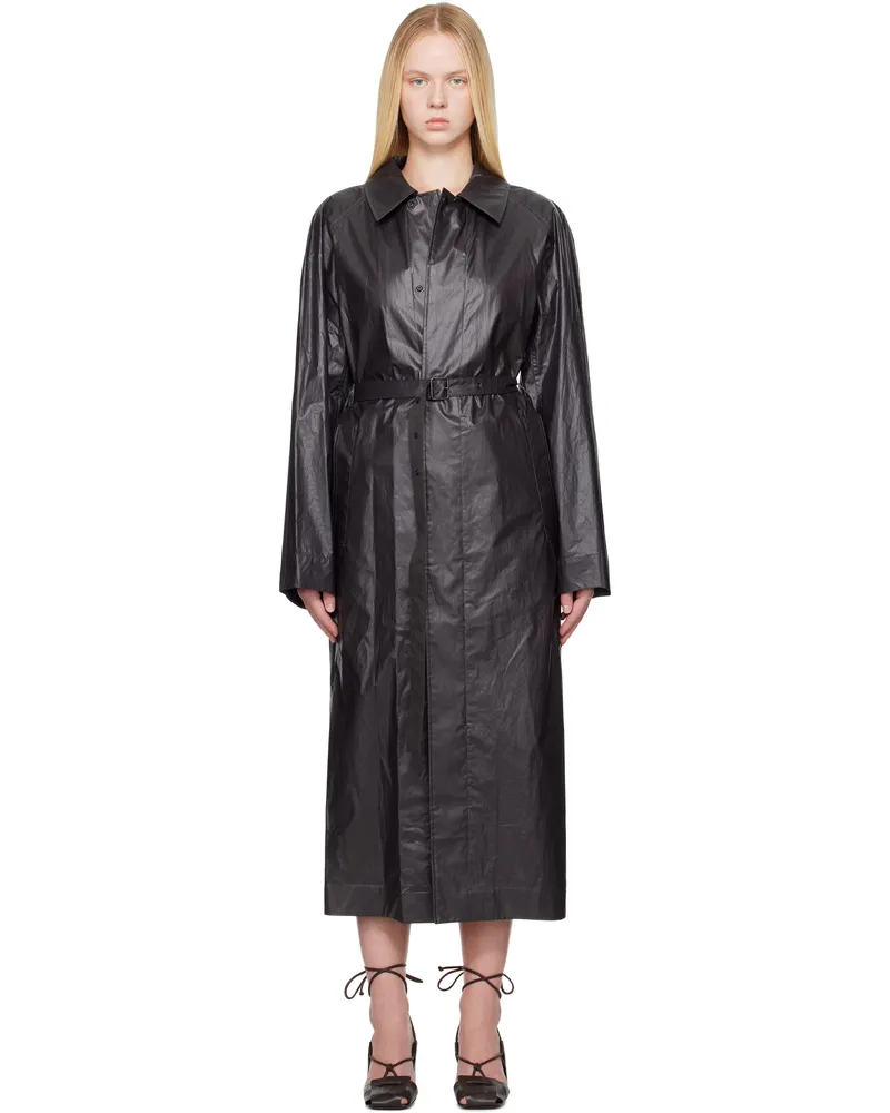 Christophe Lemaire Black Light Belted Coat Bk983