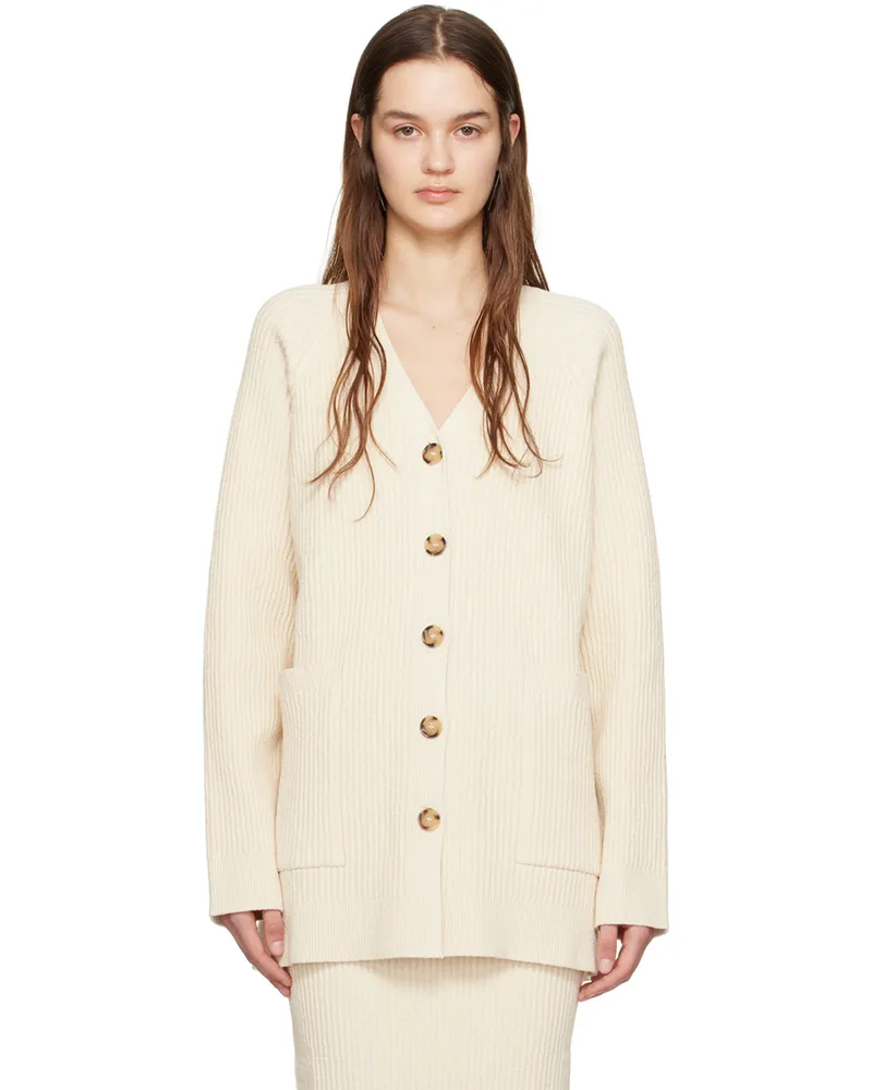 Totême Off-White Button Cardigan 116