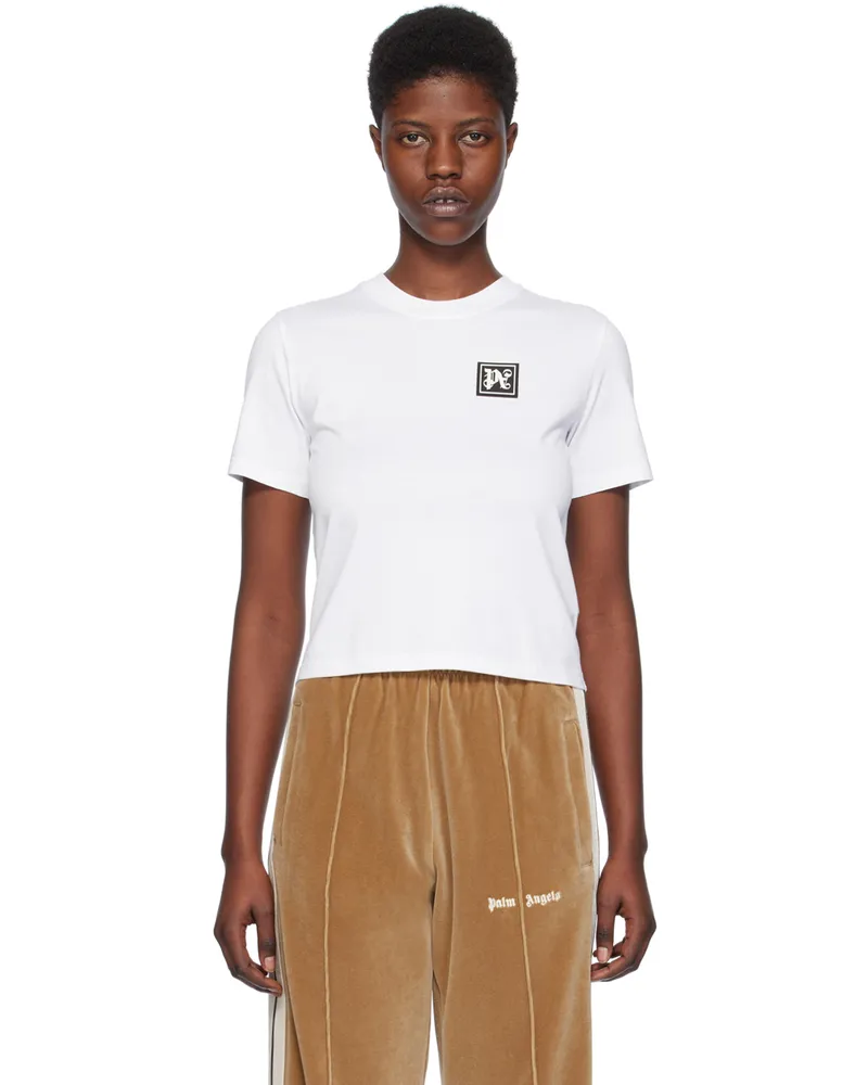 Palm Angels White 'Ski Club' T-Shirt White