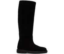 Black Suede Riding Boots