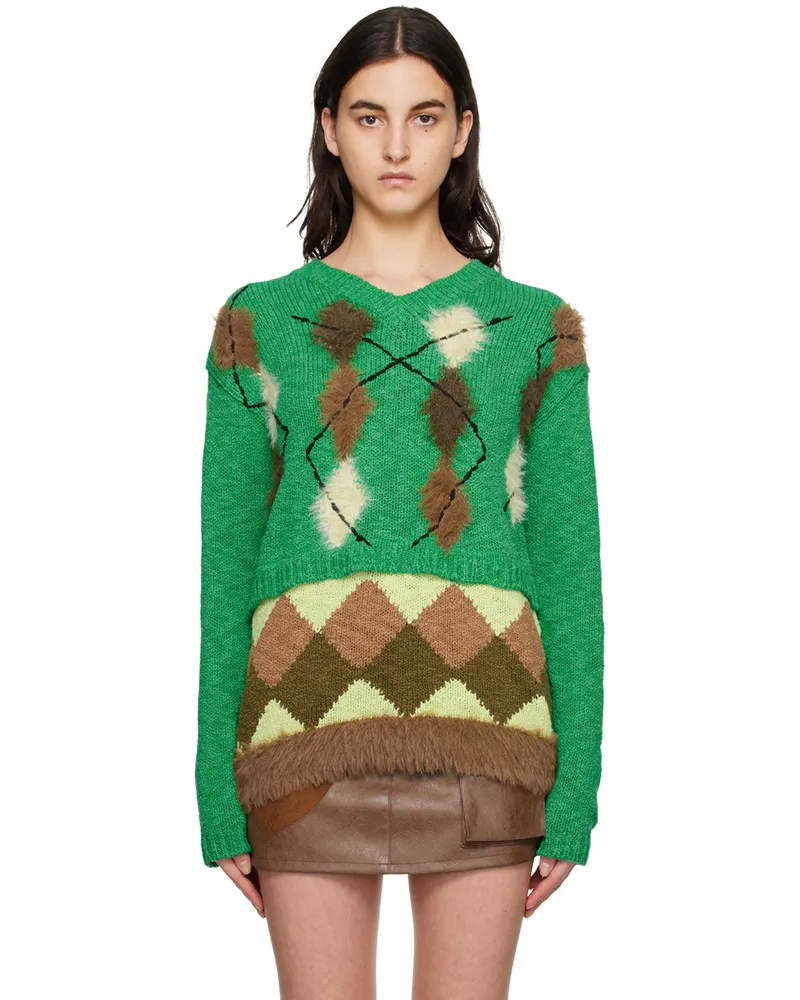 Andersson Bell Green Argyle Sweater Green