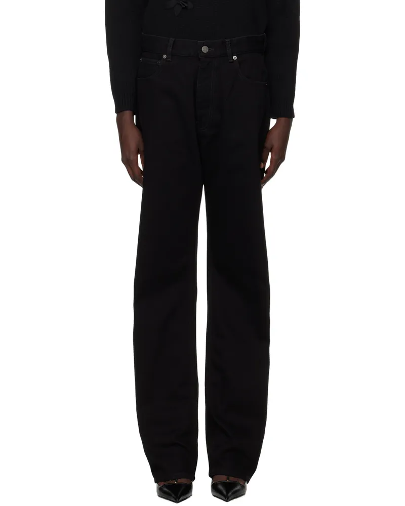 Valentino Garavani Black Five-Pocket Jeans 0no