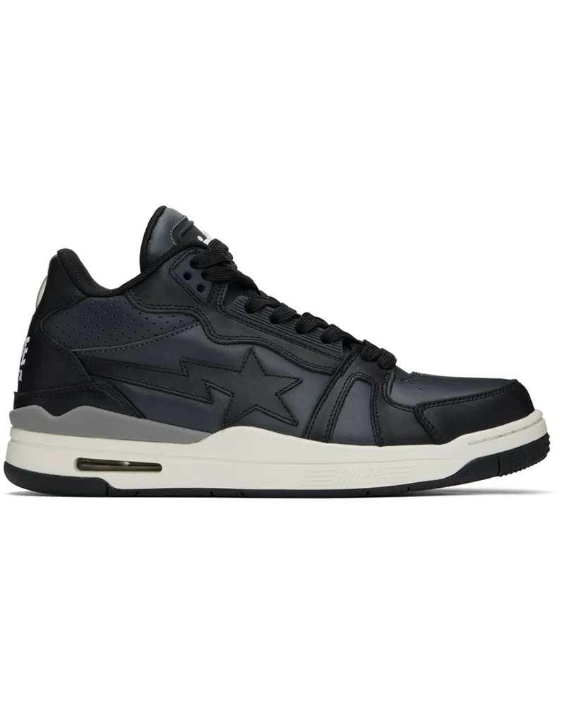 BAPE Black & Gray Clutch Sta #1 Sneakers Black