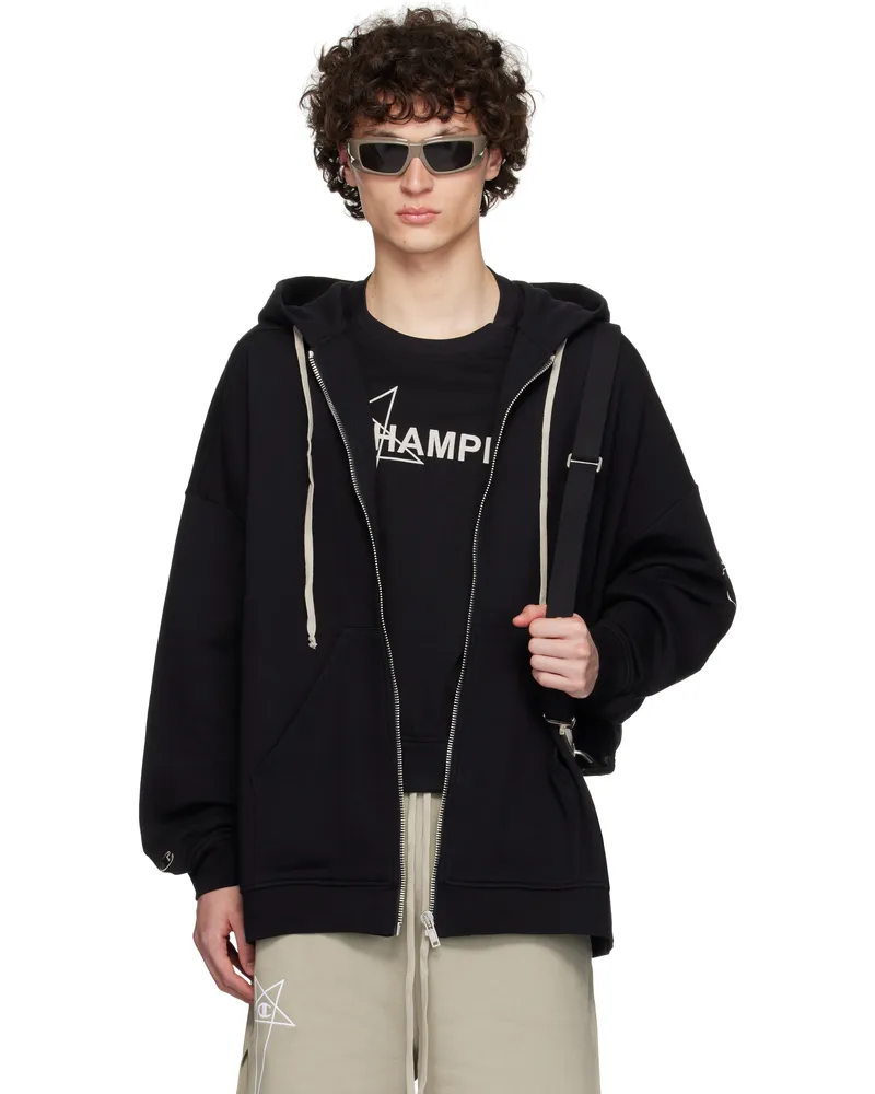 Rick Owens Black Champion Edition Jumbo Jason's Hoodie 09