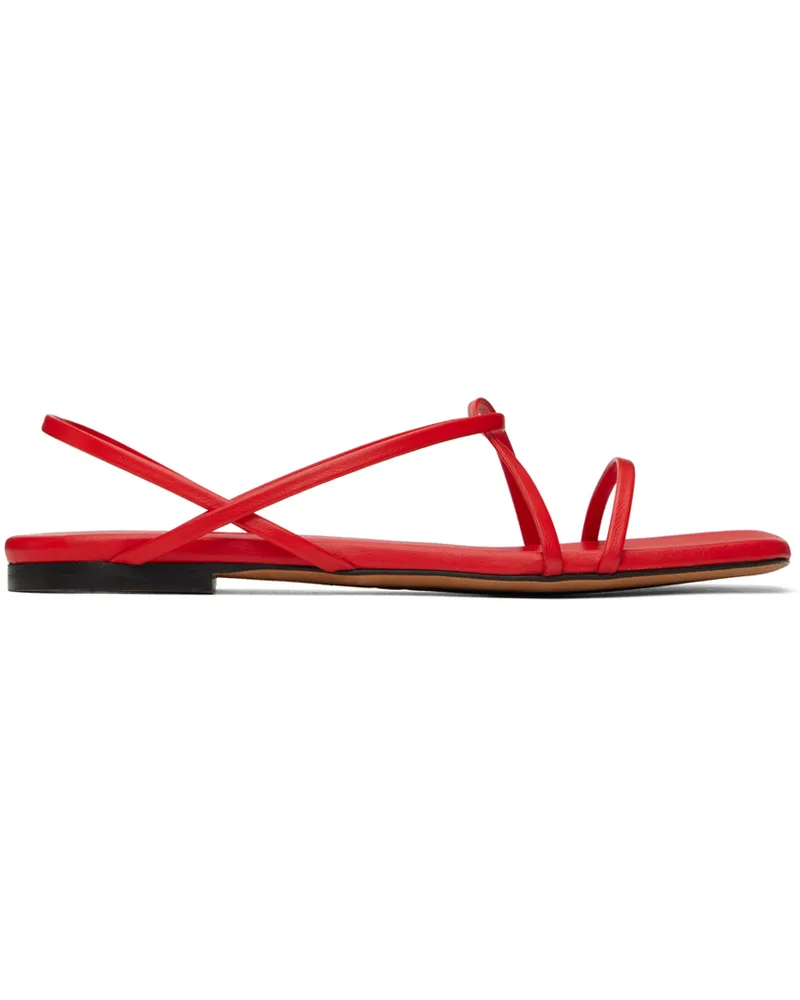 Proenza Schouler Red Square Flat Strappy Sandals 600