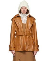 J.W.Anderson Tan Short Leather Jacket Tan