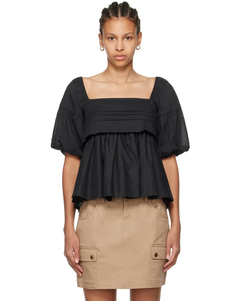 STAUD Black Darla Blouse Blk
