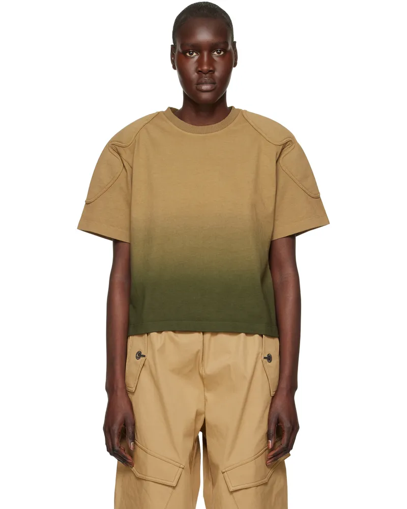 Dion Lee Khaki Sunfade T-Shirt Military