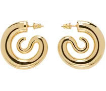 Gold Small Serpent Hoop Earrings