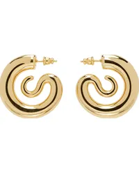 PANCONESI Gold Small Serpent Hoop Earrings Copper