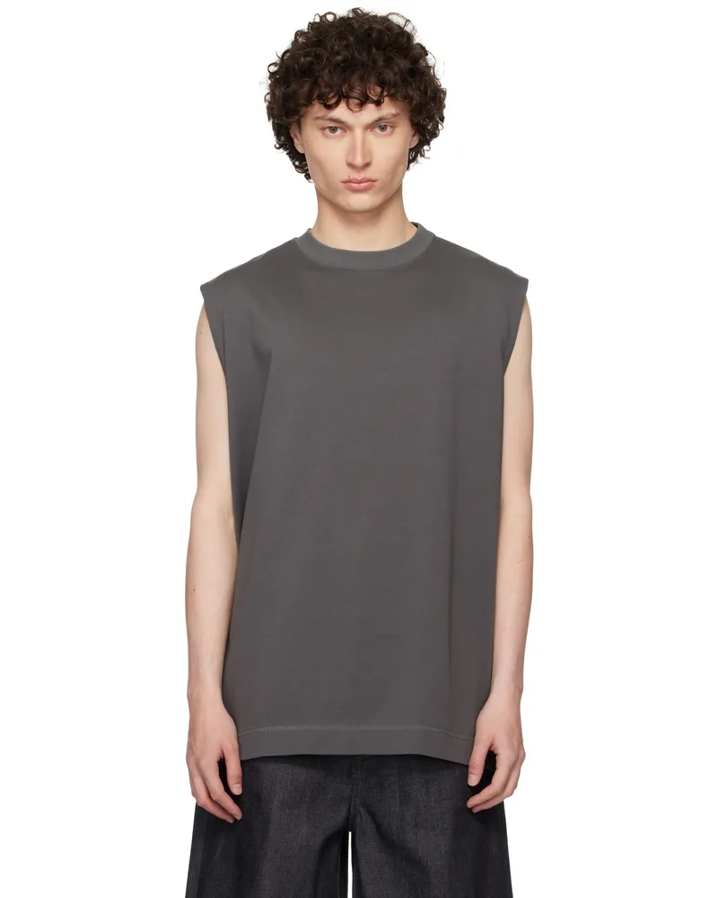 N.HOOLYWOOD Gray Loose-Fit Tank Top Charcoal