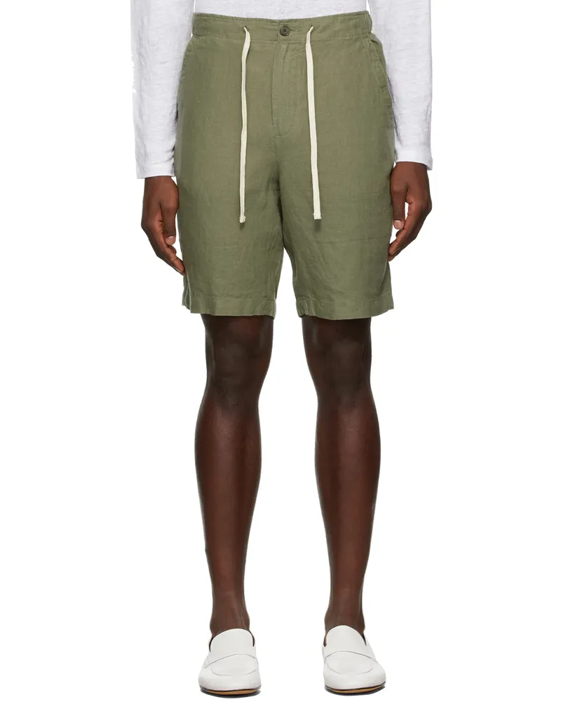 Vince Khaki Lightweight Hemp Shorts Feathergrass-315fgr