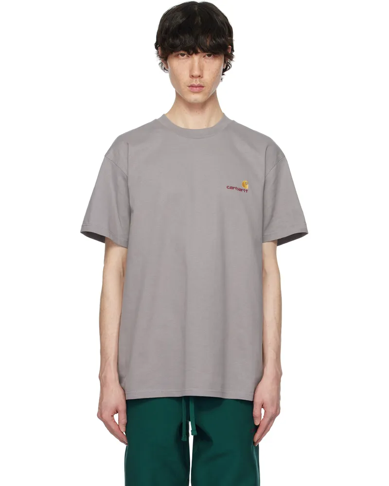 Carhartt WIP Gray American Script T-shirt 2lrxx