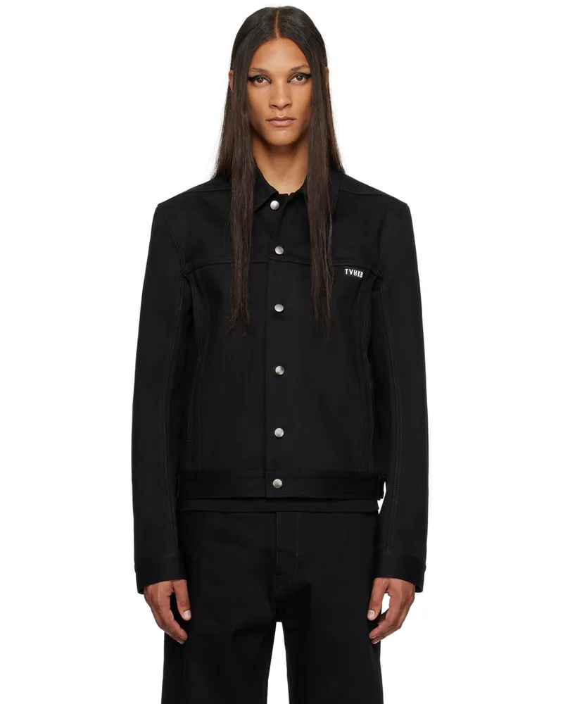 Rick Owens SSENSE Exclusive Black KEMBRA PFAHLER Edition Denim Jacket Black