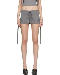 Charlotte Knowles Gray Lethal Miniskirt Grey