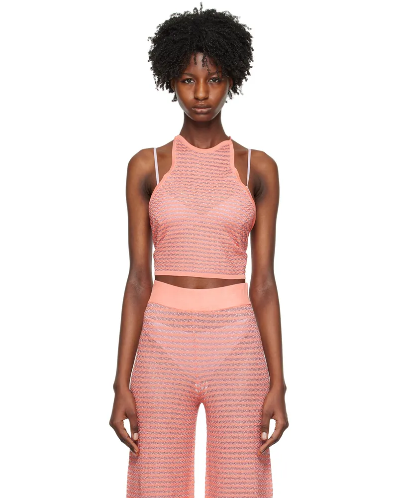 ROTATE Birger Christensen Orange Self-Tie Tank Top 16-2215