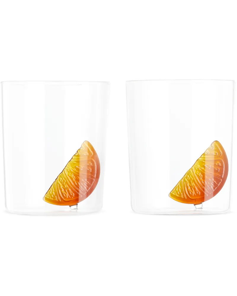 Maison Balzac Orange Apéritif Gobelets Set Clear