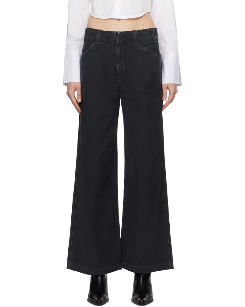 Citizens of humanity Black Paloma Trousers Washed