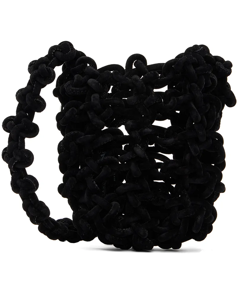 KARA Black Knot Tech Shoulder Bag Black