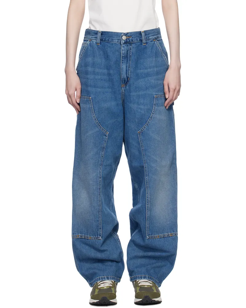 Carhartt WIP Blue Brandon Double Knee Jeans Blue