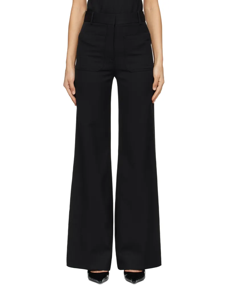 Victoria Beckham Black Alina Tailored Trousers Black