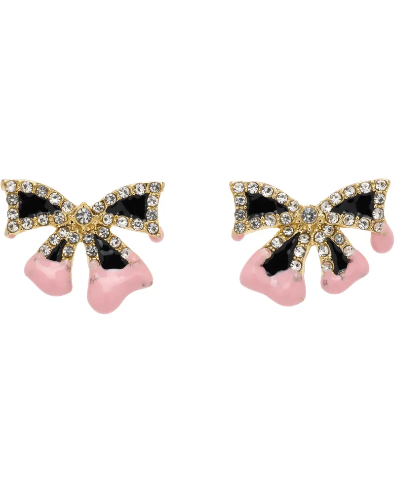 OTTOLINGER Gold Bow Earrings Gold-pink