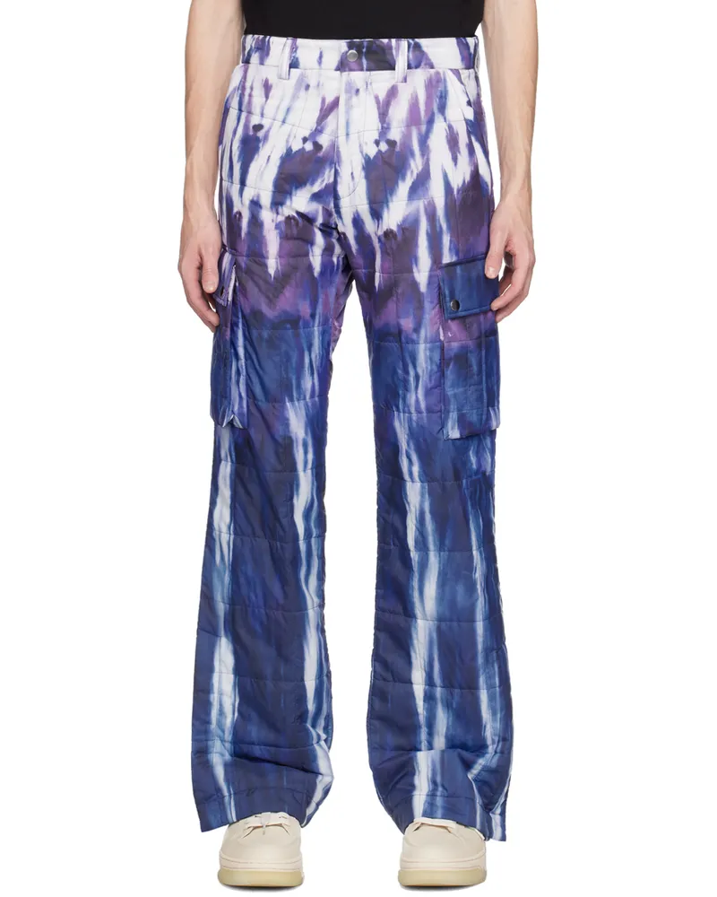 Amiri Purple Tie-Dye Cargo Pants Purple-nylon