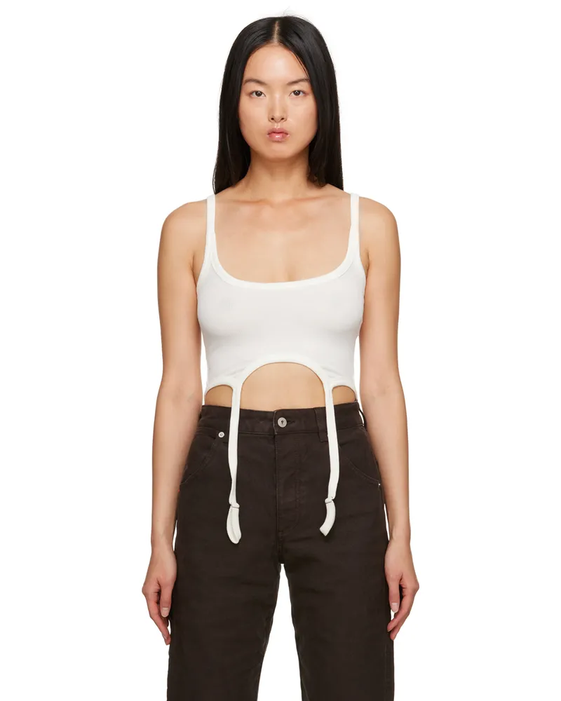 Heron Preston Off-White Hooks Tank Top Ivory