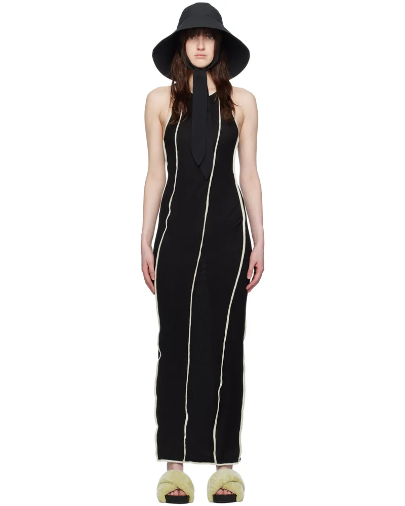 Nanushka Black Wanda Maxi Dress Black