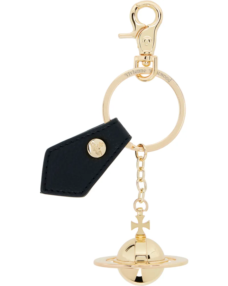 Vivienne Westwood Gold 3D Orb Keychain Aw24-black